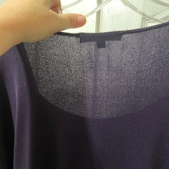 Sharagano wrap knit purple dress sz 14 - Picture 5 of 6